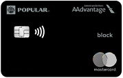 Tarjeta de Crédito Mastercard de American AIrlines AAdvantage de Popular color negro con chip