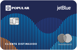 Tarjeta de Crédito JetBlue Mastercard de Popular color azul con chip