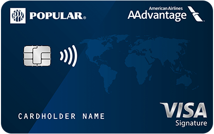 American Airlines AAdvantage Visa Signature Credit Card from Popular in blue with chip