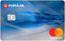 Tarjeta de Crédito Mastercard de Popular color azul con chip