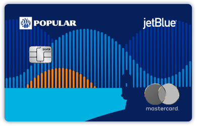 Tarjeta de Crédito JetBlue Mastercard de Popular con la Garita en color azul con chip